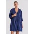 Σετ Σατέν Εσωρούχων Babydoll + Ρόμπα - Μπλε (Set4189-5369-Μπλε)