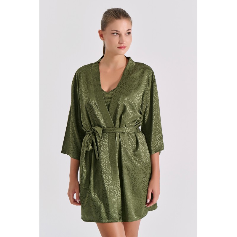 Σετ Σατέν Εσωρούχων Babydoll + Ρόμπα - Λαδί (Set4189-5369-Λαδί) Σετ Σατέν Εσωρούχων Babydoll + Ρόμπα - Λαδί (Set4189-5369-Λαδί)