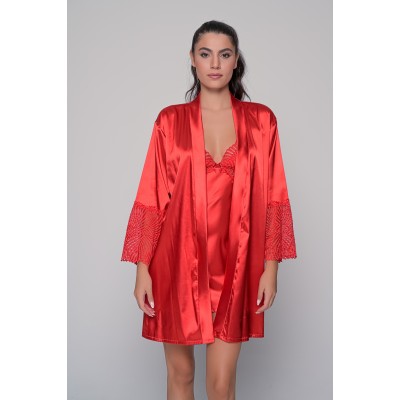 Σατέν Ρόμπα-Κόκκινο (005420-Κόκκινο)