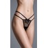 Δαντελένιο G-string με Κρόσια - Μαύρο (060100-Μαύρο)