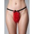 Sexy String Κορδόνι με Γουνάκι - Μαύρο-κόκκινο (060107-Μαύρο-κόκκινο)