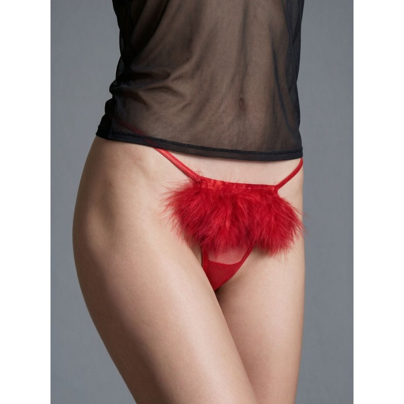 Διχτυωτό G-string με Γουνάκι - Κόκκινο (060122-Κόκκινο) Διχτυωτό G-string με Γουνάκι - Κόκκινο (060122-Κόκκινο)