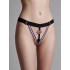 Sexy String Κορδόνι με Κόσμημα Χείλη - Μαύρο (060127-Μαύρο)