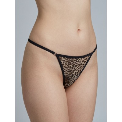 Χαμηλοκάβαλο G-string Animal Print - Ασημί (060131-Ασημί)