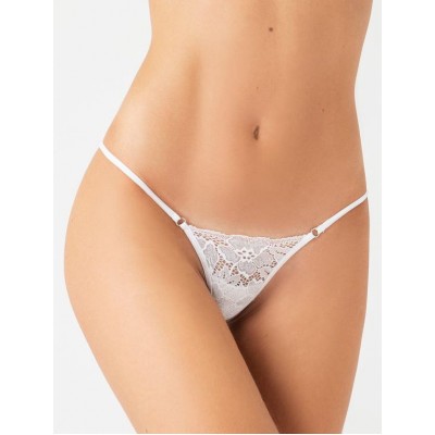 Micro G-string - Λευκό-ασημί (006752-Λευκό-Ασημί)