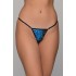 Micro G-string Σατέν - Μπλε-μαύρο (006890-Μπλε-μαύρο)
