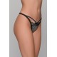 Δαντελένιο G-string - Ασημί (006900-Ασημί)