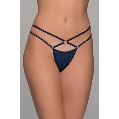 Micro G-string Ιριδίζουσα Λύκρα - Μπλε (006916-Μπλε)