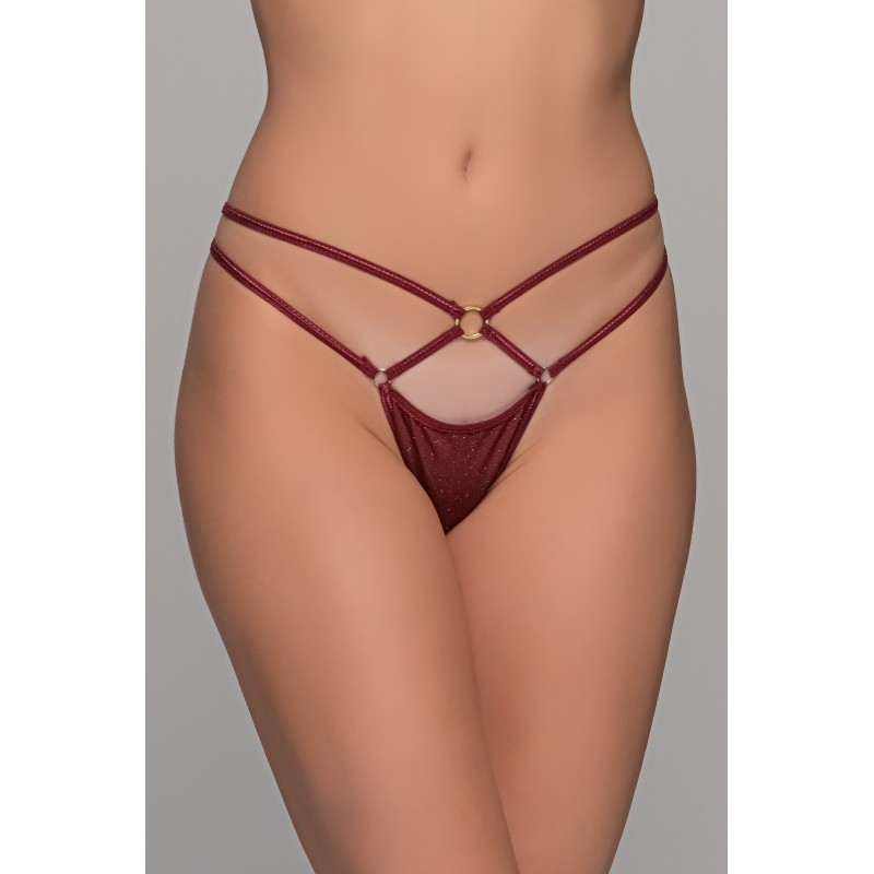 Micro G-string Ιριδίζουσα Λύκρα - Μπορντό (006916-Μπορντό) Micro G-string Ιριδίζουσα Λύκρα - Μπορντό (006916-Μπορντό)