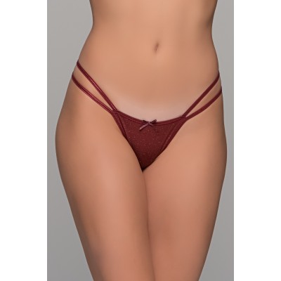Micro G-string Ιριδίζουσα Λύκρα - Μπορντό (006917-Μπορντό)