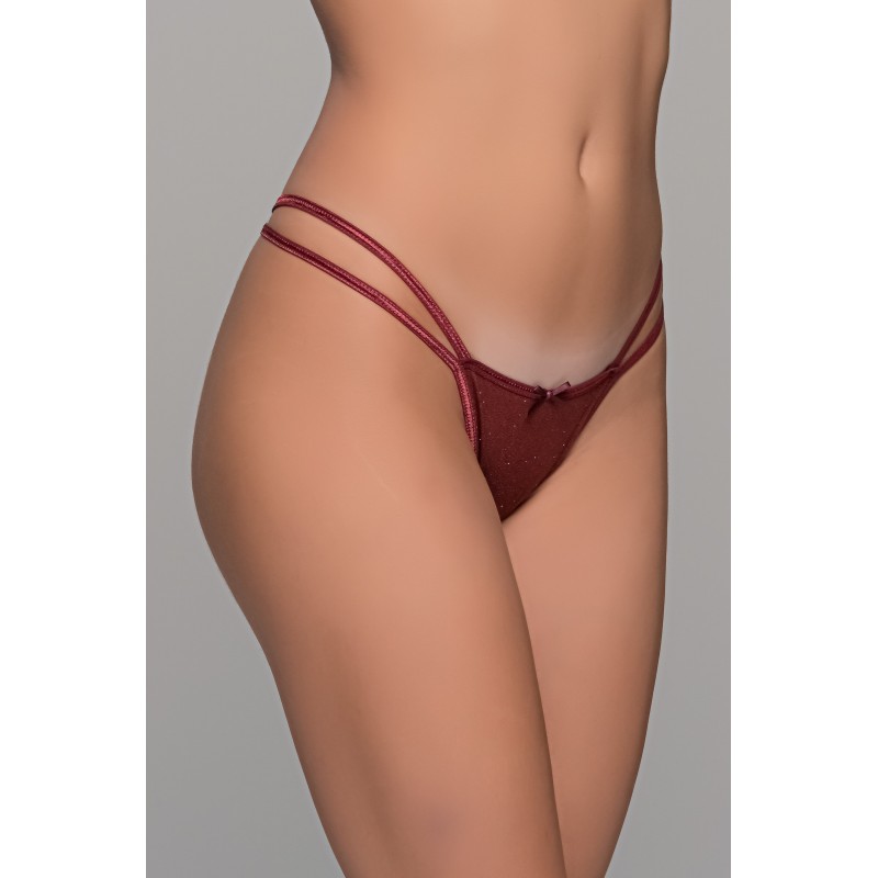 Micro G-string Ιριδίζουσα Λύκρα - Μπορντό (006917-Μπορντό) Micro G-string Ιριδίζουσα Λύκρα - Μπορντό (006917-Μπορντό)