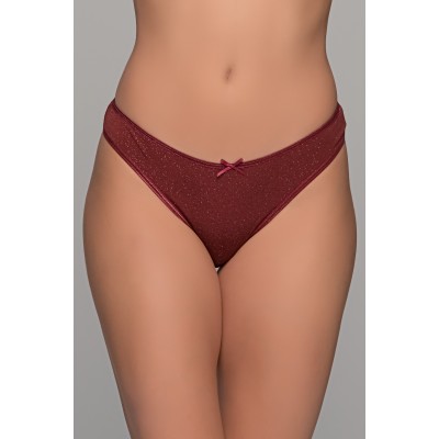 G-string Ιριδίζουσα Λύκρα - Μπορντό (006918-Μπορντό)