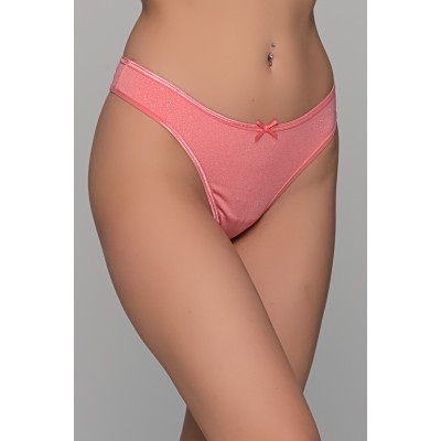 G-string Λύκρα - Κοραλί (006918-Κοραλί)