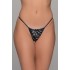 Micro G-string Τούλι και Βελούδο - Μαύρο-ασημί (006922-Μαύρο-ασημί)