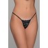 Micro G-string Τούλι και Βελούδο - Μαύρο-ασημί (006925-Μαύρο-ασημί)