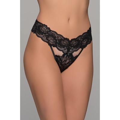 G-string Δαντέλα - Μαύρο (006936-Μαύρο)