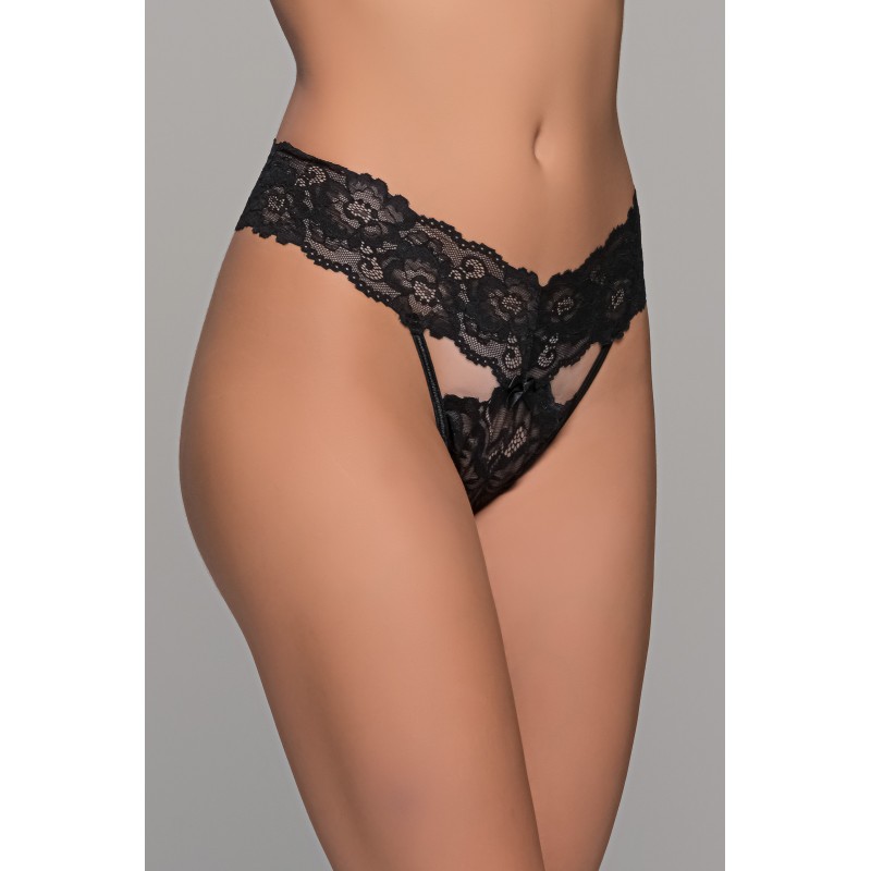 G-string Δαντέλα - Μαύρο (006936-Μαύρο)