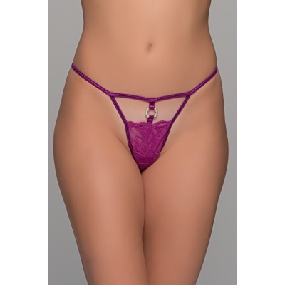 Δαντελένιο G-string με Κόσμημα - Magenta (006937-Magenta)