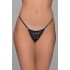 Micro G-string Τούλι και Βελούδο - Μαύρο-ασημί (006947-Μαύρο-ασημί)