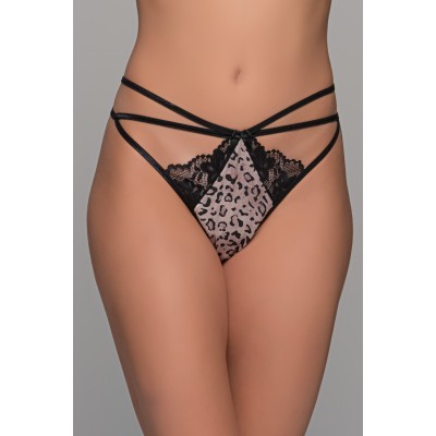 Ψηλόμεσο G-string - Animal print (006954-Animal print)