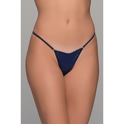 Σλιπ Micro G-String Σατέν Ζακάρ – Μπλε (006861-Μπλε)