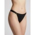 G-string Γυαλιστερή Λύκρα με Φαρδύ Λάστιχο - Μαύρο (006964-Μαύρο)