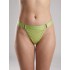 G-string Γυαλιστερή Λύκρα με Φαρδύ Λάστιχο - Λαϊμ (006964-Λαϊμ)