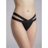 G-string Γυαλιστερή Λύκρα με Φαρδιά Λάστιχα - Μαύρο (006965-Μαύρο)