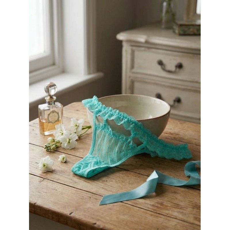 Δαντελένιο Τ-string - Aqua (006968-Aqua) Δαντελένιο Τ-string - Aqua (006968-Aqua)