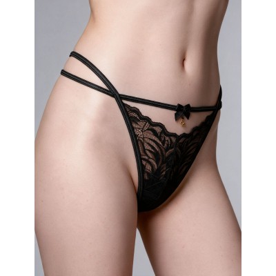 Δαντελένιο String Κορδόνι– Μαύρο (006978-Μαύρο)