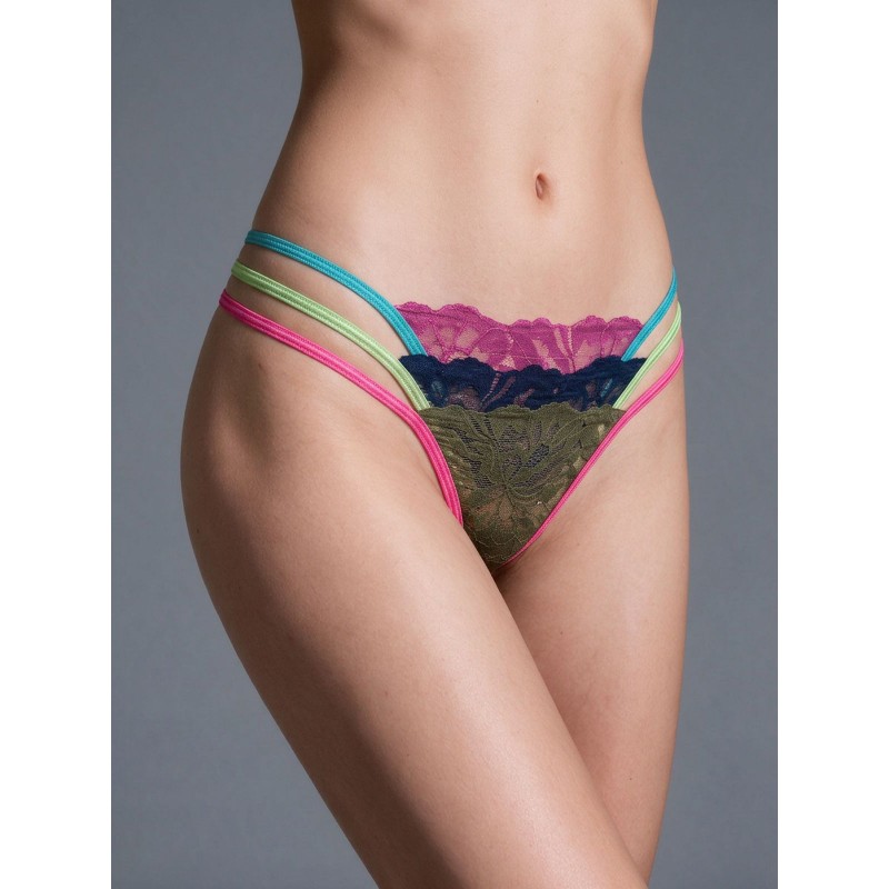 Δαντελένιο Micro G-string - Πολύχρωμο (006993-Μπλε) Δαντελένιο Micro G-string - Πολύχρωμο (006993-Μπλε)