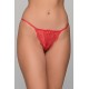 Tanga String Δαντέλα με Χρυσοκλωστή - Κόκκινο (007678-Κόκκινο)