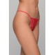 Tanga String Δαντέλα με Χρυσοκλωστή - Κόκκινο (007678-Κόκκινο)
