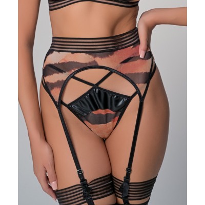 String Δερματίνη και Animal Print Τούλι – Τιγρέ (007693-Τιγρέ)