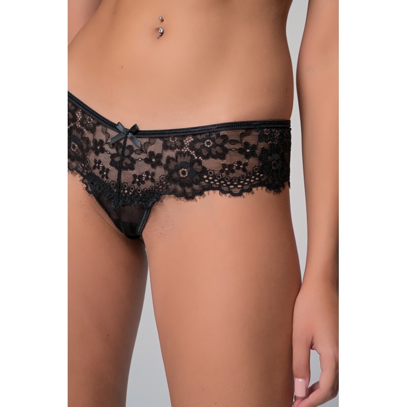 Δαντελένιο String – Μαύρο (007702-Μαύρο)