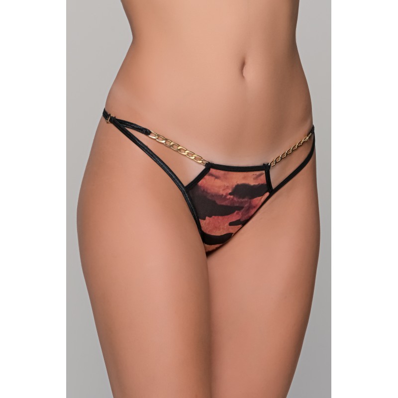 Animal Print String με Χρυσή Αλυσίδα– Τιγρέ (007709-Τιγρέ)