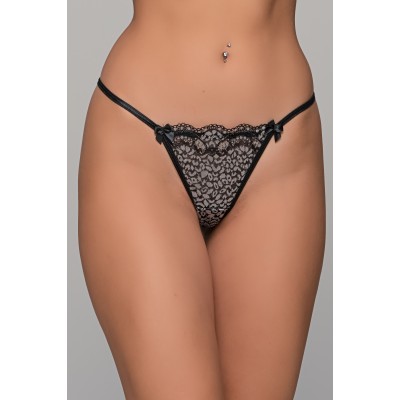 Tanga Δαντελένιο String – Ασημί (007710-Ασημί)