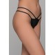 Tanga String Λύκρα - Μαύρο (007719-Μαύρο)