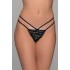 Tanga String Τούλι και Βελούδο - Μαύρο-ασημί (007729-Μαύρο-ασημί)