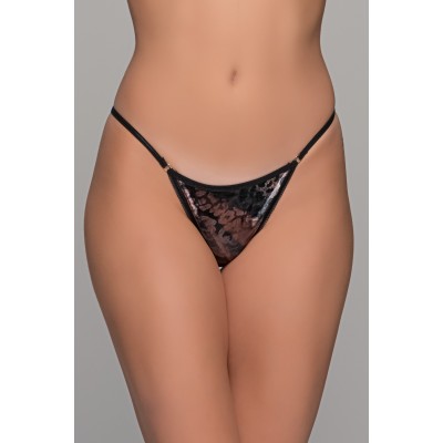 Βελούδινο Tanga String - Animal print (007738-Animal print)