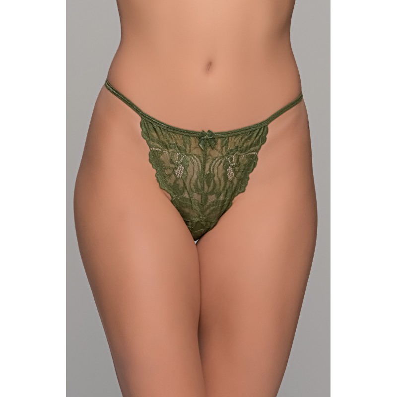 Ψηλόμεσο Tanga String Δαντέλα - Λαδί (007740-Λαδί) Ψηλόμεσο Tanga String Δαντέλα - Λαδί (007740-Λαδί)