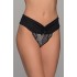 Plus Size String Δαντέλα και Τούλι - Μαύρο (PS-7745-Μαύρο-1)