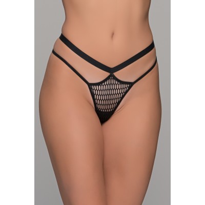 Tanga String Χοντρό Δίχτυ – Μαύρο (007746-Μαύρο)