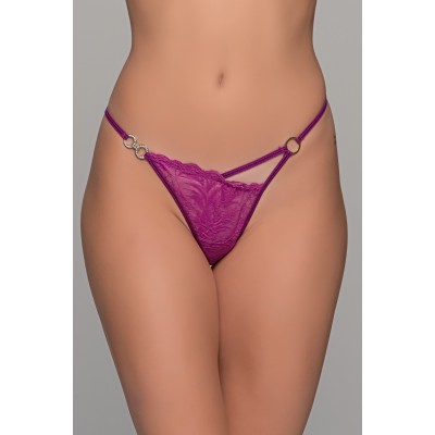 Δαντελένιο String με Strass - Magenta (007750-Magenta)