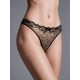 Ψηλόμεσο Δαντελένιο String – Ασημί (007755-Ασημί)