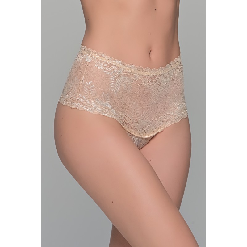Ψηλόμεσο Δαντελένιο Bikini - Μπεζ (008341Β-Μπεζ) Ψηλόμεσο Δαντελένιο Bikini - Μπεζ (008341Β-Μπεζ)
