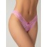 V-cut Brazilian Σλιπ Δαντέλα - Rose pink (008391-Rose pink)