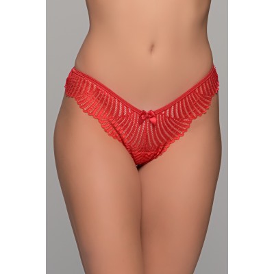 Brazilian Slip με Δαντέλα – Κόκκινο (008484-Κόκκινο)