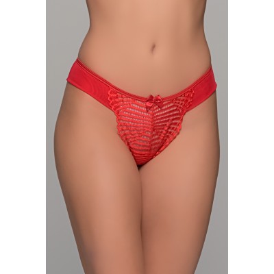 Brazilian Slip με Δαντέλα – Κόκκινο (008485-Κόκκινο)