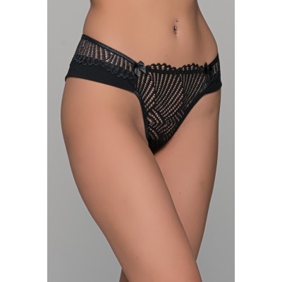 Brazilian Slip με Δαντέλα – Μαύρο (008486-Μαύρο)